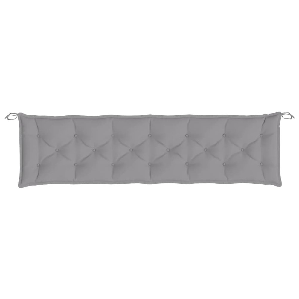 Garden Bench Cushion Gray Oxford fabric (100% polyester). Picture 4