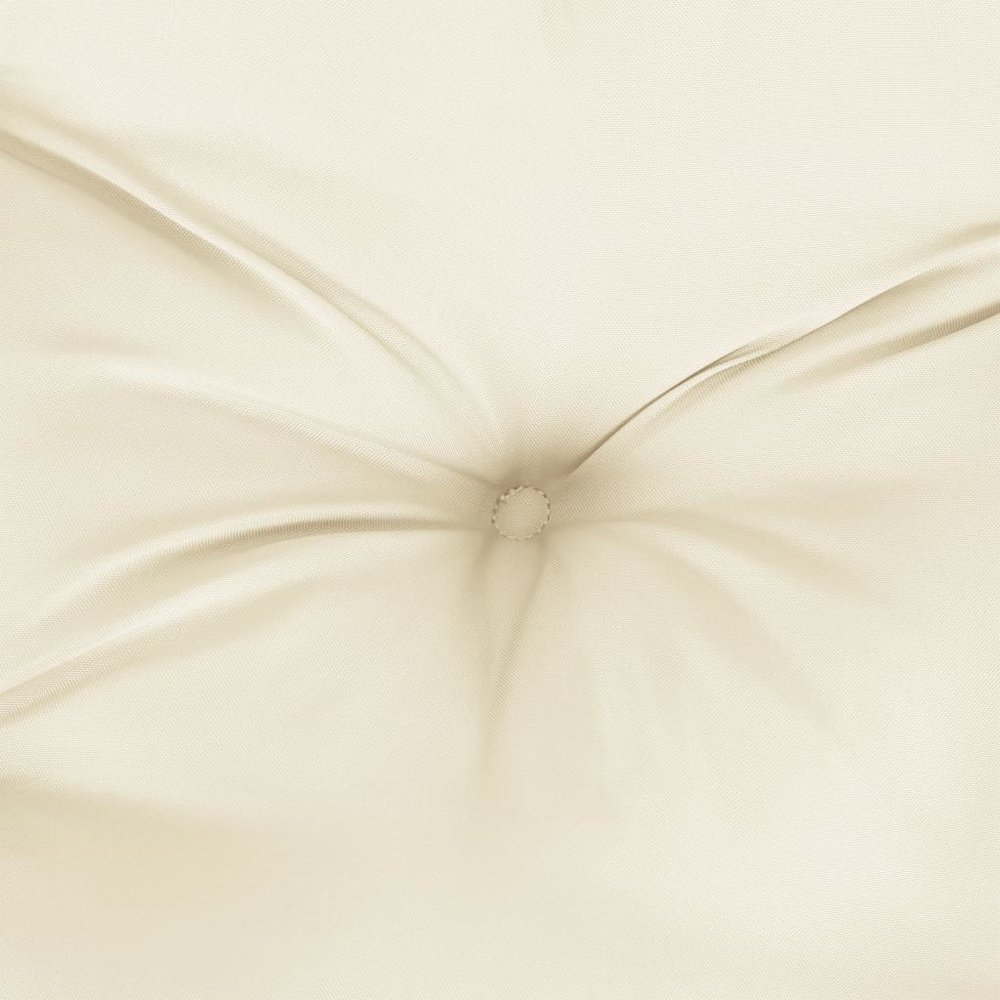 Garden Bench Cushion Cream White Oxford Fabric (100% Polyester). Picture 5