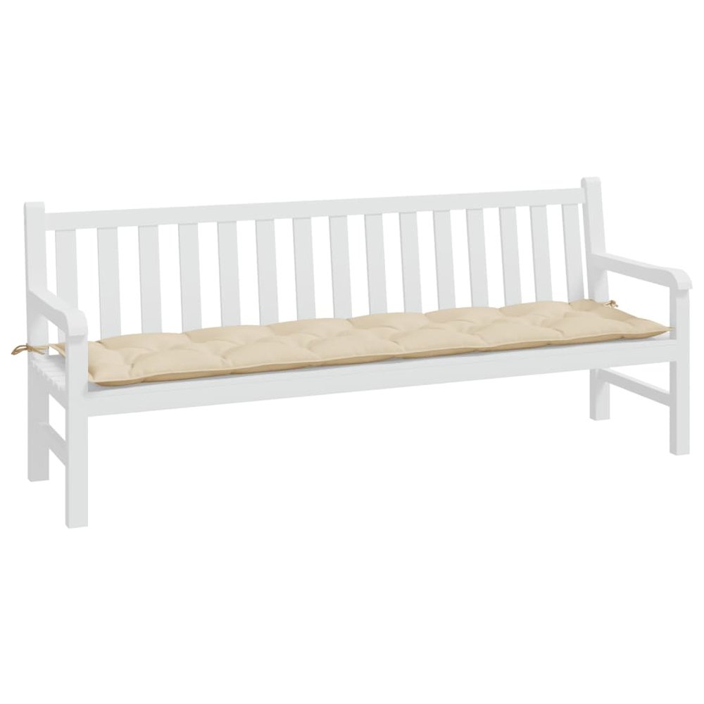Garden Bench Cushion Beige Oxford fabric (100% polyester). Picture 3