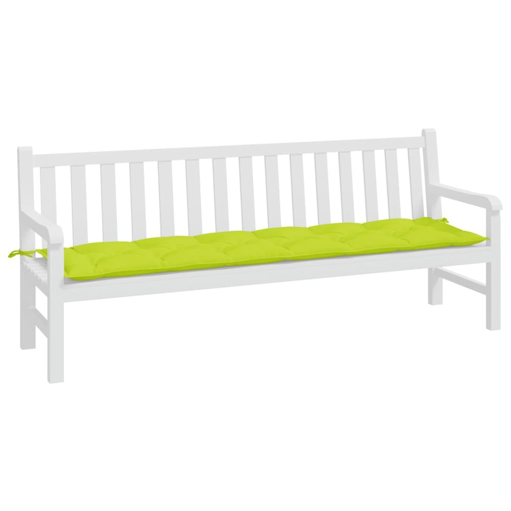 Garden Bench Cushion Bright Green Oxford fabric (100% polyester). Picture 3