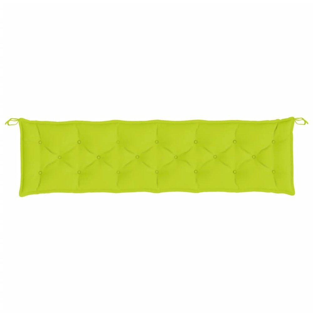 Garden Bench Cushion Bright Green Oxford fabric (100% polyester). Picture 4