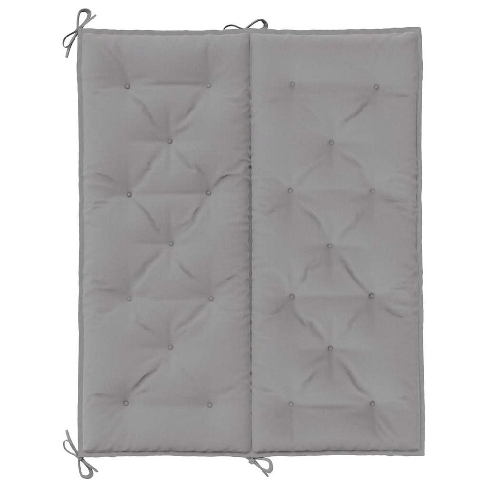 Garden Bench Cushion Set of 2 Gray Oxford fabric (100% polyester). Picture 7