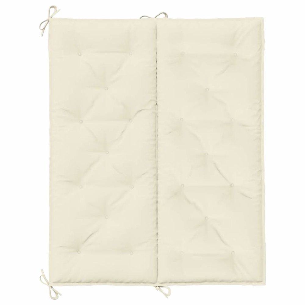 Garden Bench Cushion Set of 2 Cream White. Picture 7