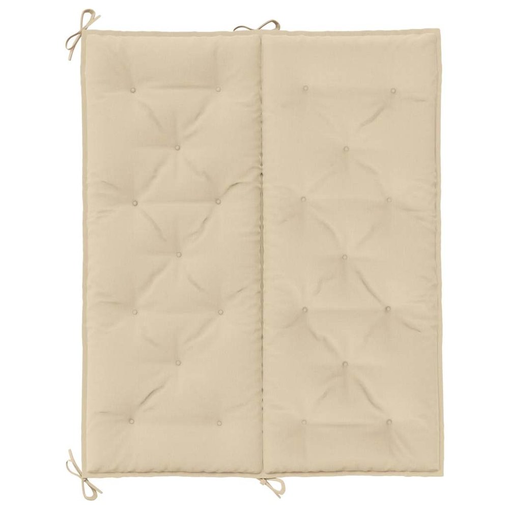 Garden Bench Cushion Set of 2 Beige Oxford fabric (100% polyester). Picture 7