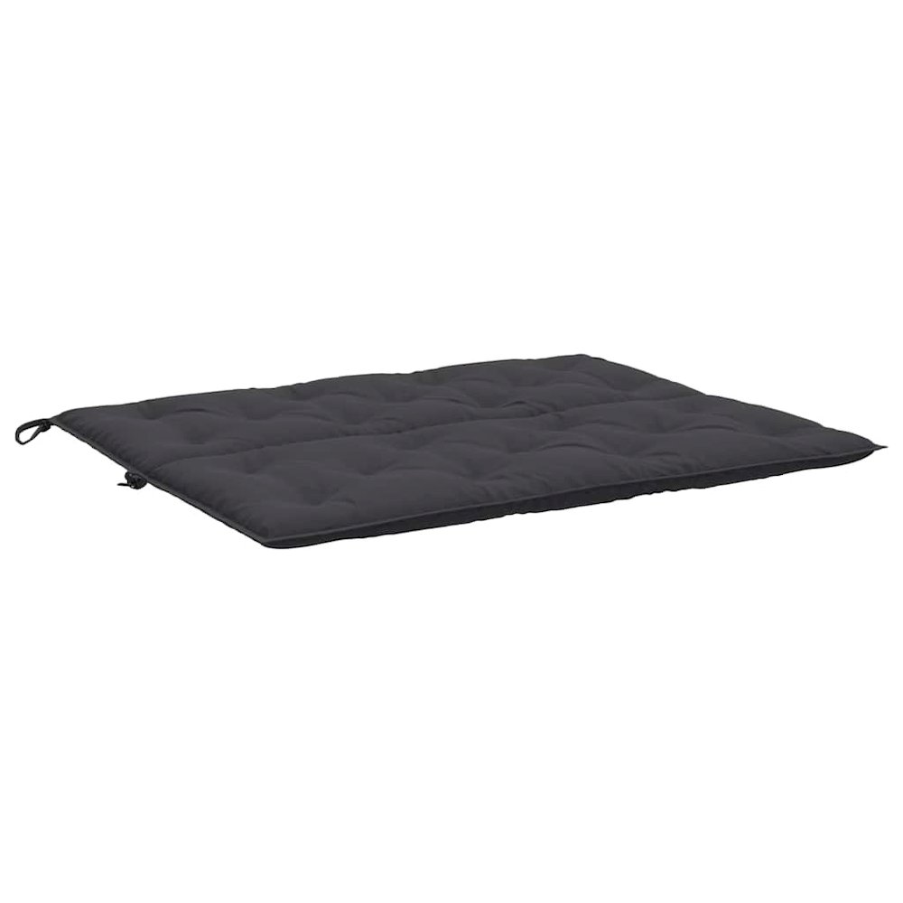 Garden Bench Cushion Set of 2 Black Oxford Fabric, 100% Polyester. Picture 6