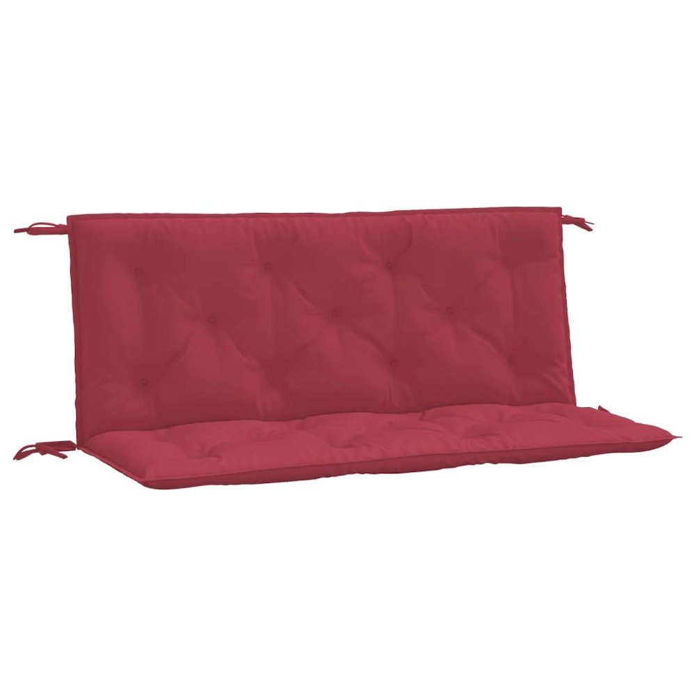 Garden Bench Cushion Set of 2 Wine Red. Picture 2