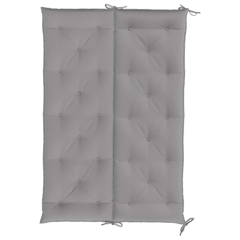 Garden Bench Cushion Set of 2 Grey Oxford fabric (100% polyester). Picture 7