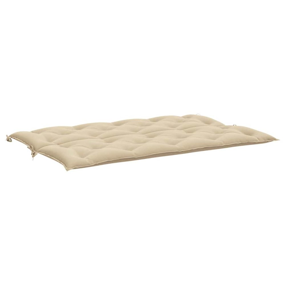 Garden Bench Cushion Set of 2 Beige Oxford fabric (100% polyester). Picture 6