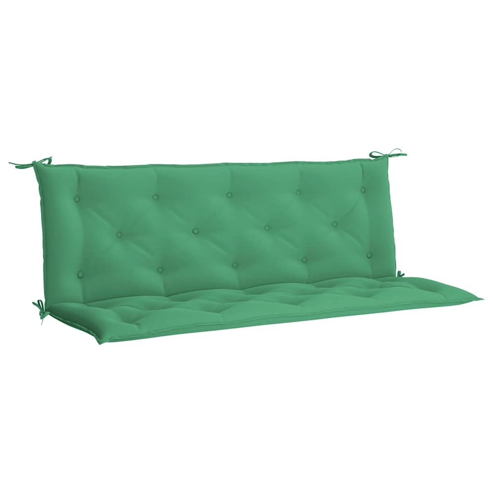 Garden Bench Cushion Set of 2 Green Oxford fabric (100% polyester). Picture 1