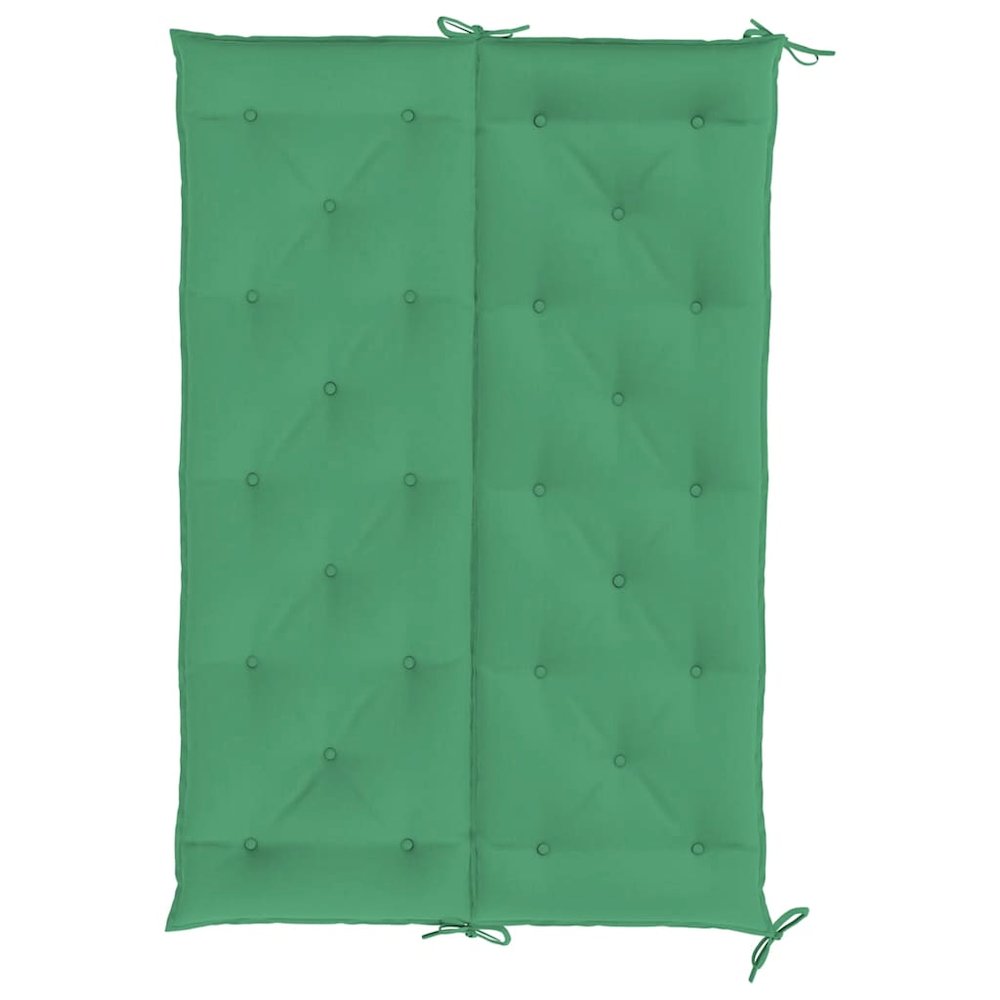 Garden Bench Cushion Set of 2 Green Oxford fabric (100% polyester). Picture 7