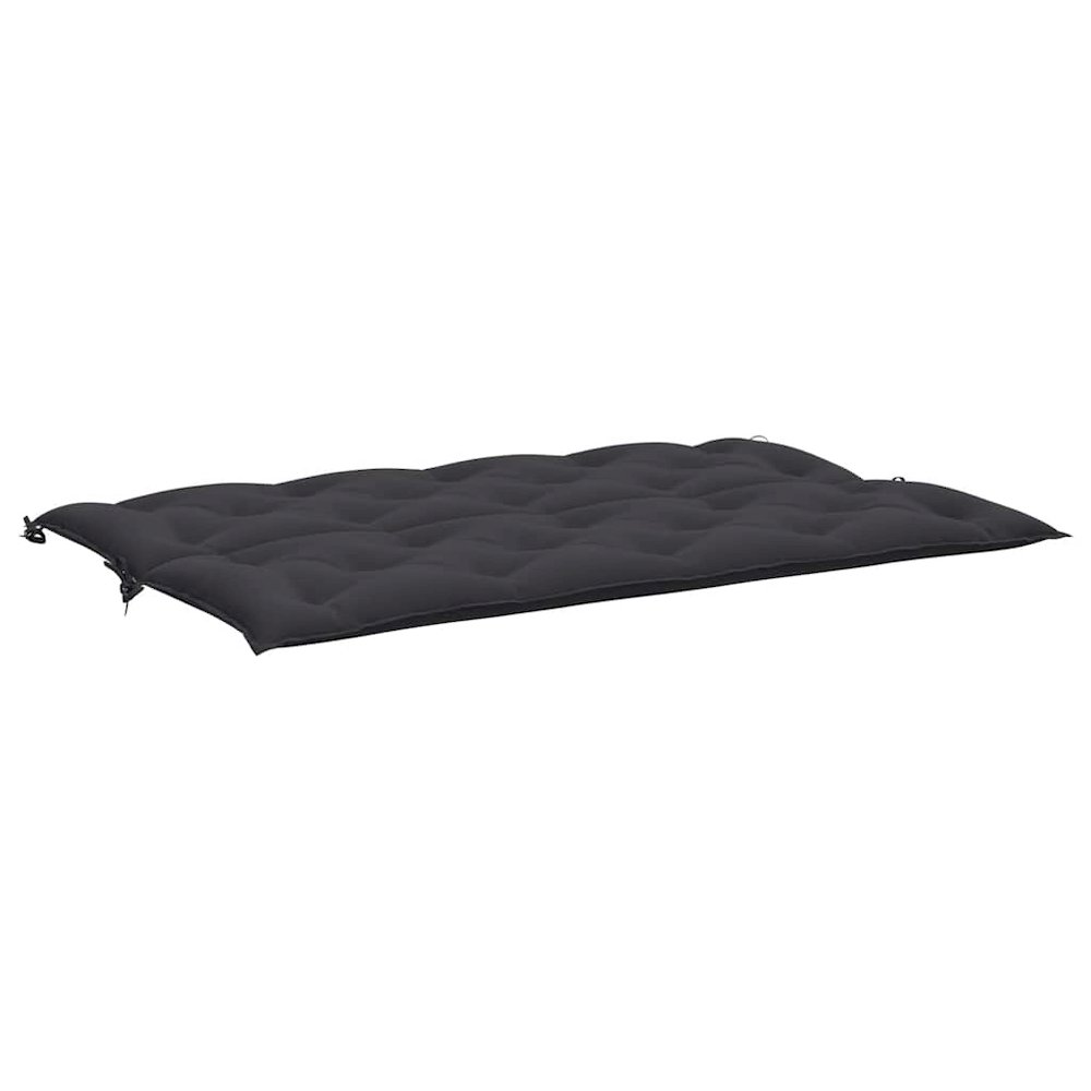 Garden Bench Cushion Set of 2 Black Oxford fabric (100% polyester). Picture 5