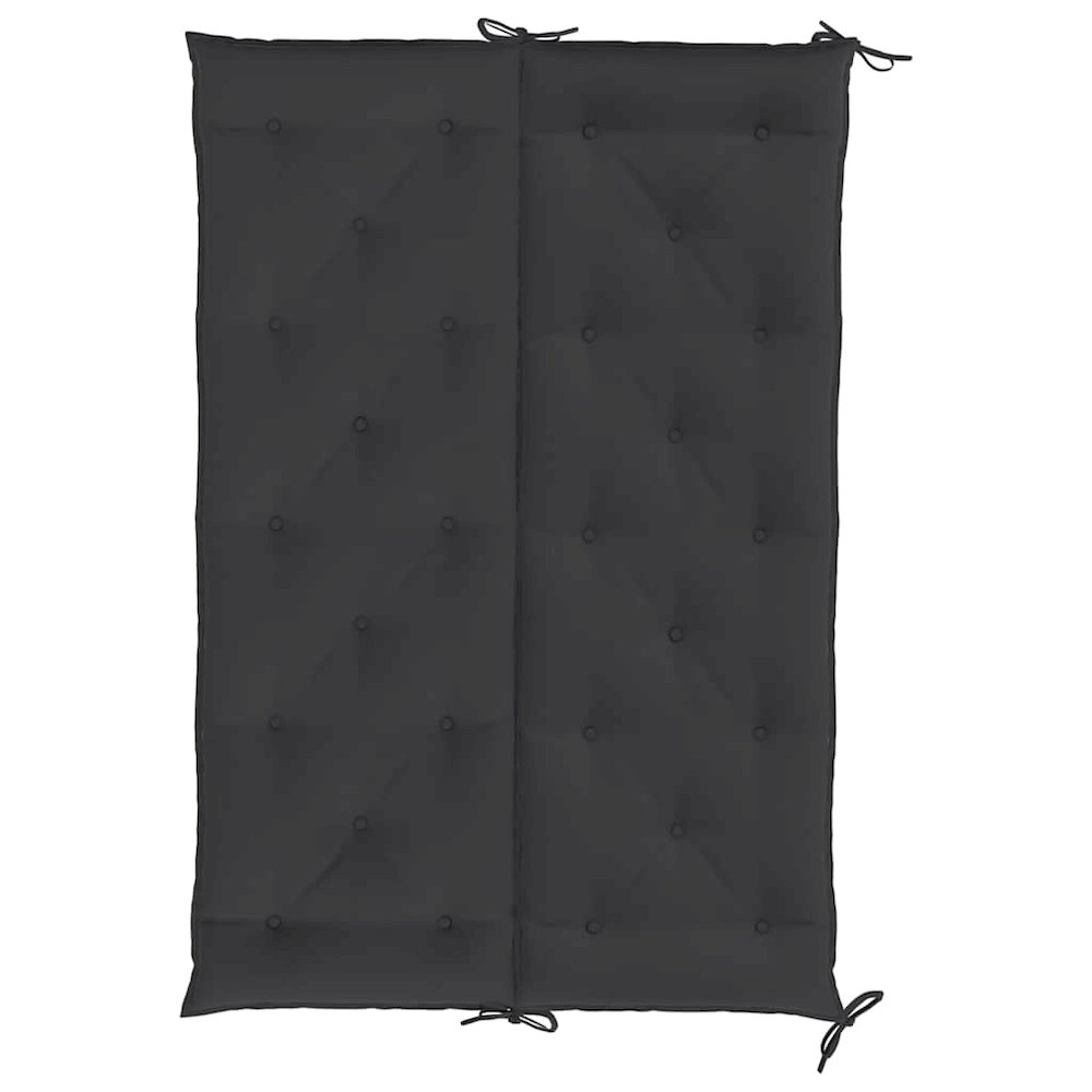 Garden Bench Cushion Set of 2 Black Oxford fabric (100% polyester). Picture 6