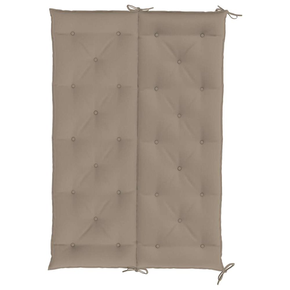 Garden Bench Cushion Set of 2 Taupe Oxford Fabric (100% polyester). Picture 7