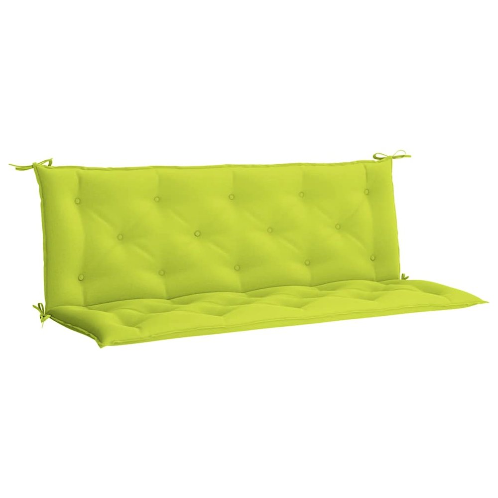 Garden Bench Cushion Set of 2 Bright green. Picture 1