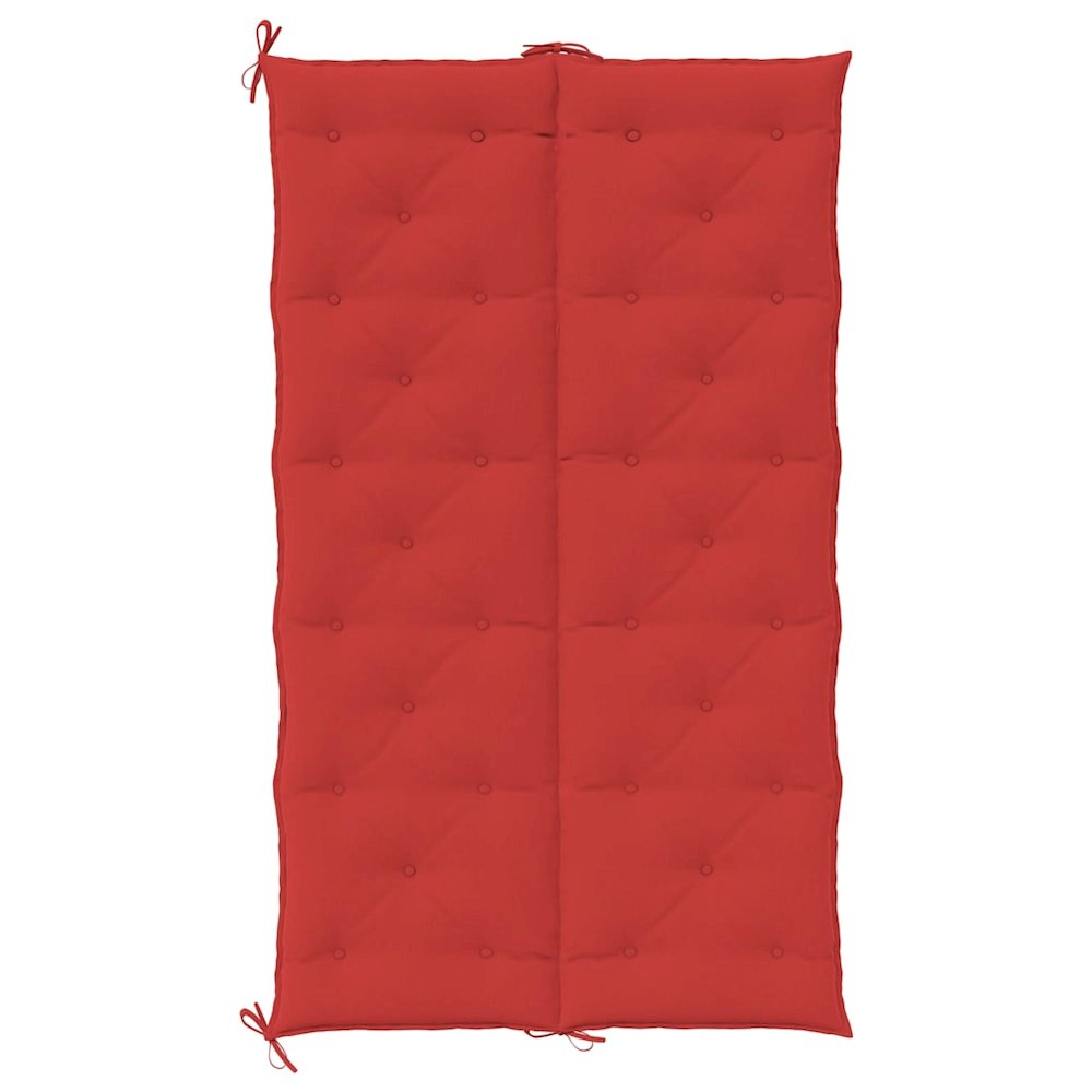 Garden Bench Cushion Set of 2 Red Oxford fabric (100% polyester). Picture 7