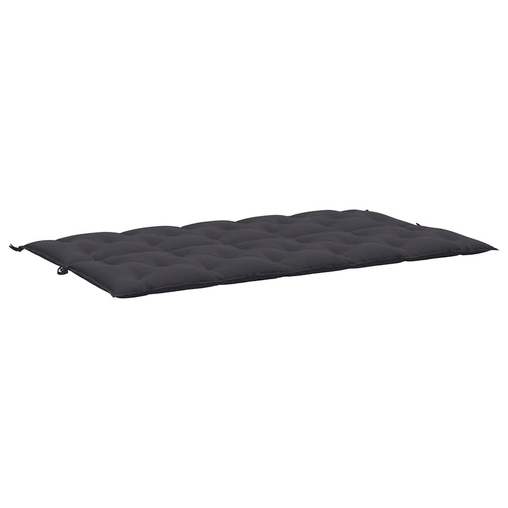 Garden Bench Cushion Set of 2 Black Oxford fabric (100% polyester). Picture 6