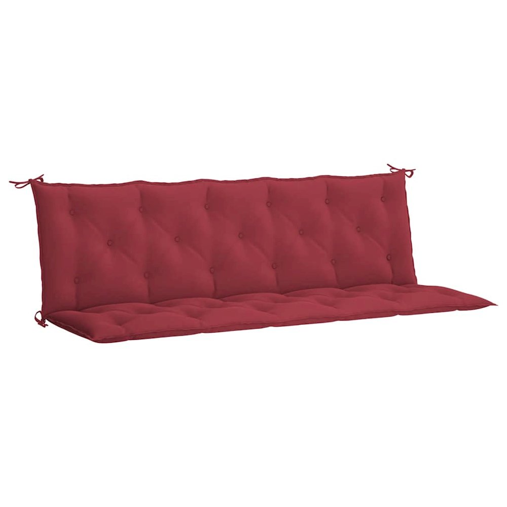 Garden Bench Cushion Set of 2 Wine red Oxford fabric, Hollow fiber. Picture 1