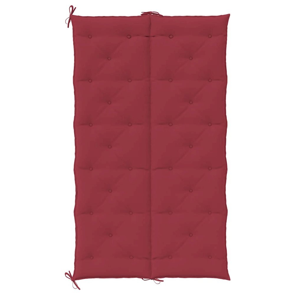 Garden Bench Cushion Set of 2 Wine red Oxford fabric, Hollow fiber. Picture 6