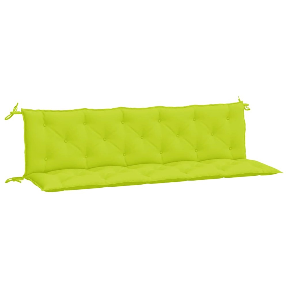 Garden Bench Cushion Set of 2 Bright green Oxford fabric Large. Picture 5