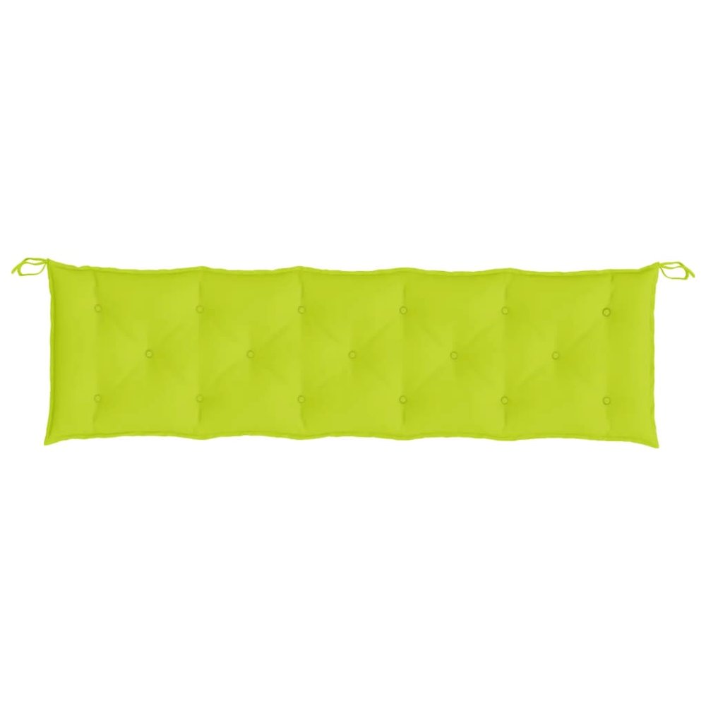 Garden Bench Cushion Set of 2 Bright green Oxford fabric Large. Picture 6