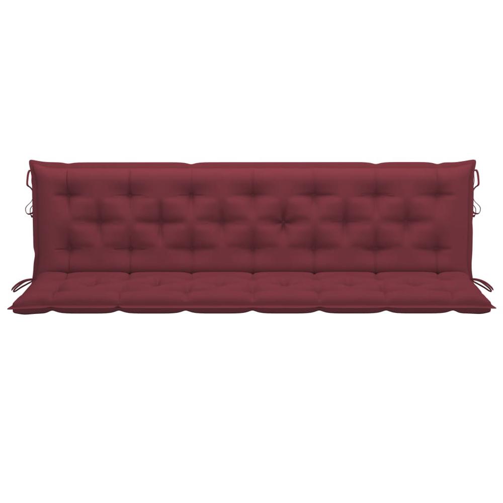 Garden Bench Cushion Set of 2 Wine Red. Picture 2