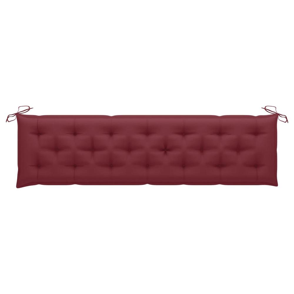 Garden Bench Cushion Set of 2 Wine Red. Picture 3