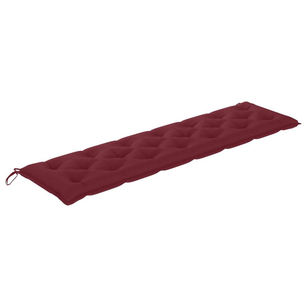 Garden Bench Cushion Set of 2 Wine Red. Picture 4
