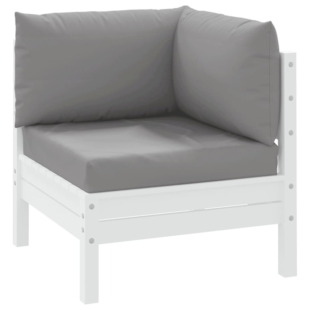 Pallet Cushion Grey Oxford fabric Set of 3 Rectangular Modern. Picture 3