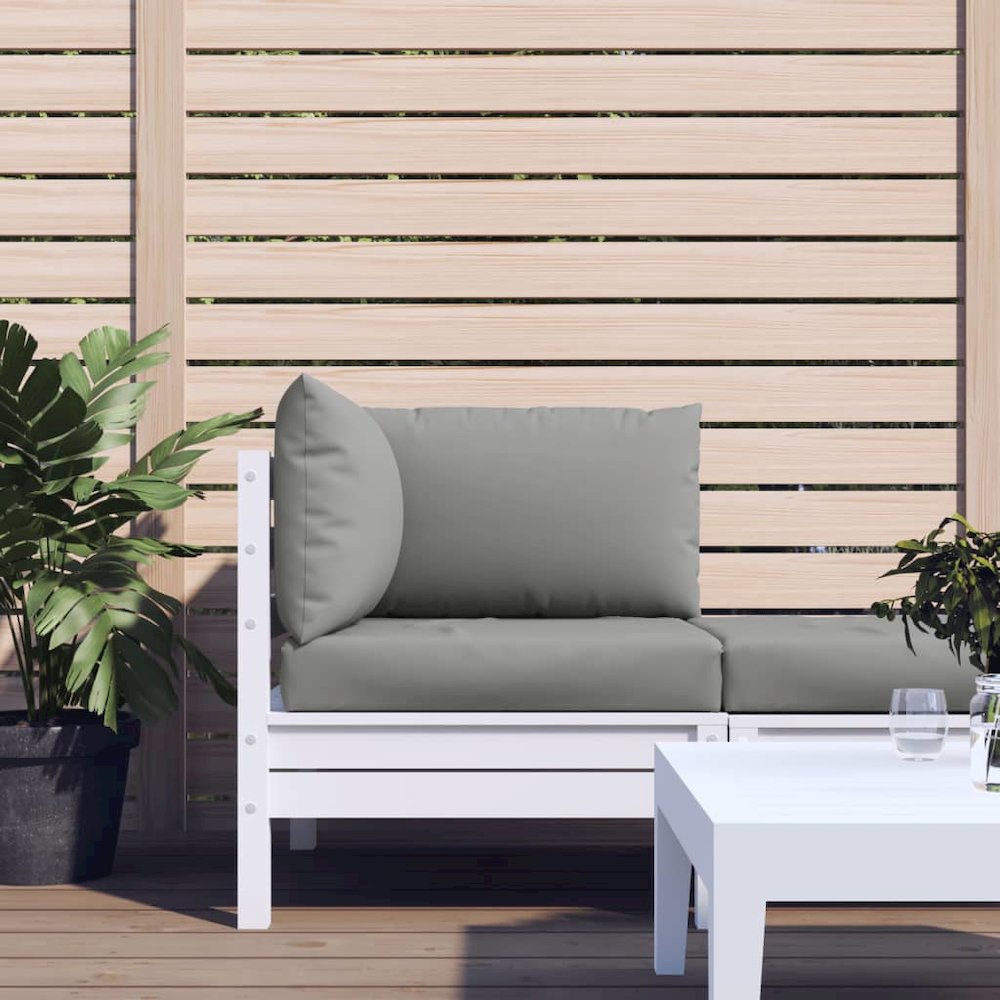 Pallet Cushion Grey Oxford fabric Set of 3 Rectangular Modern. Picture 1