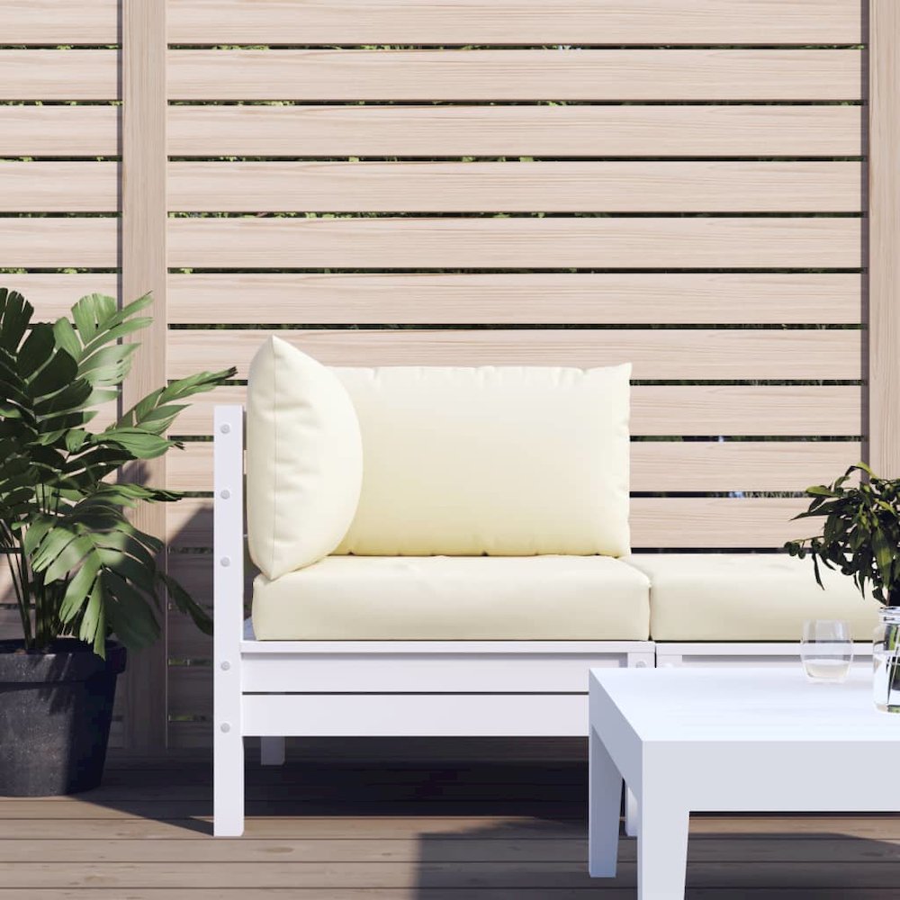 Pallet Cushion Cream White Oxford Fabric (100% polyester) Medium. Picture 1
