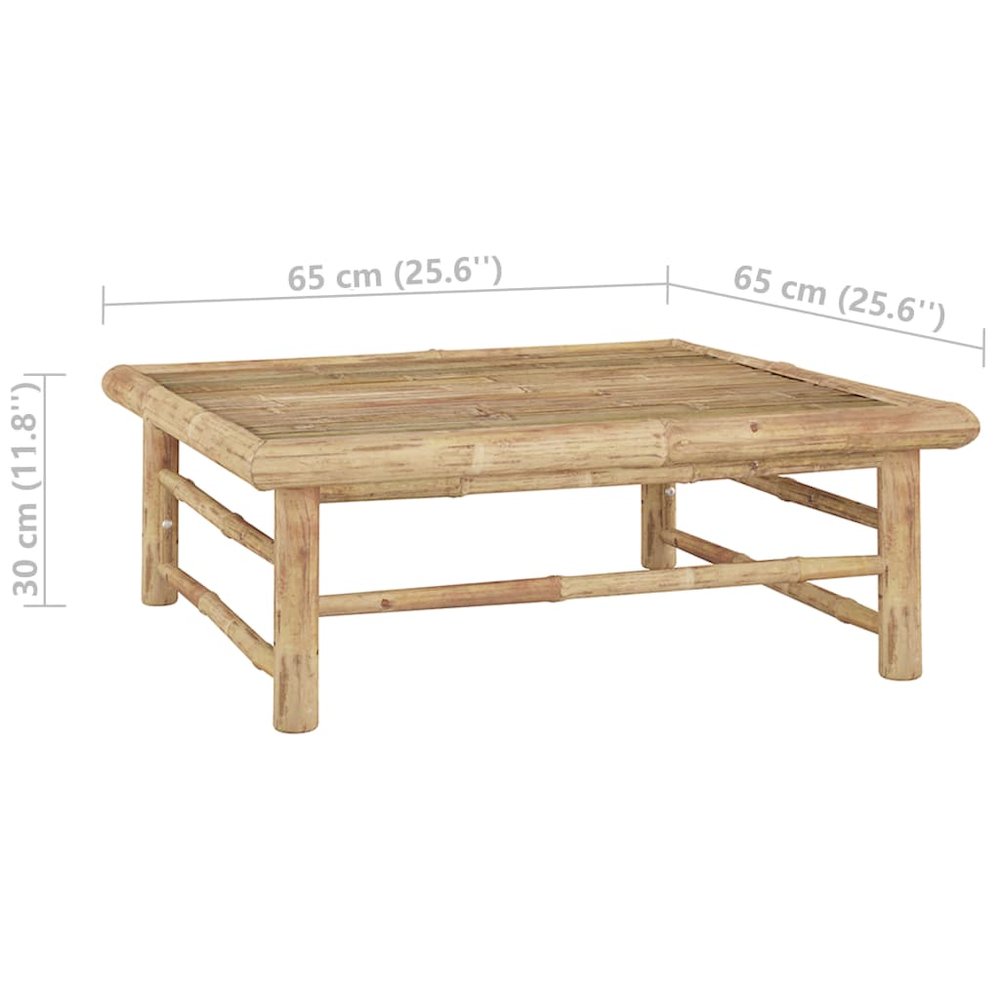Garden Lounge Set Dark grey Bamboo, 100% polyester Standard. Picture 9