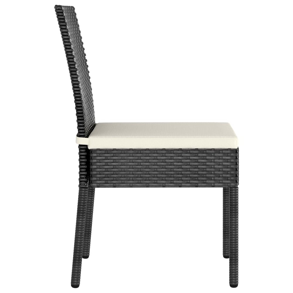 Door Screen Set of 2 Black Poly Rattan Standard Durable. Picture 3