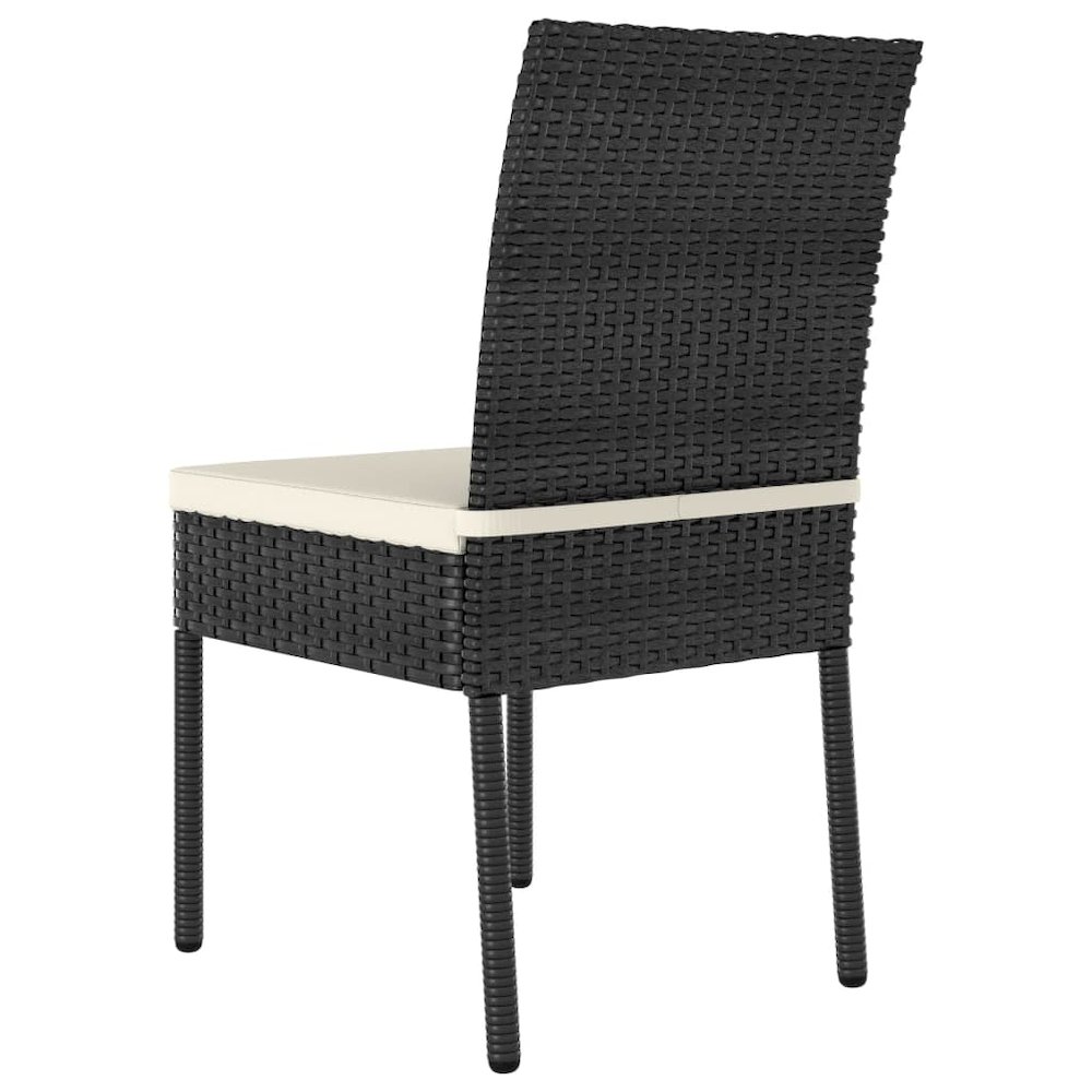 Door Screen Set of 2 Black Poly Rattan Standard Durable. Picture 4