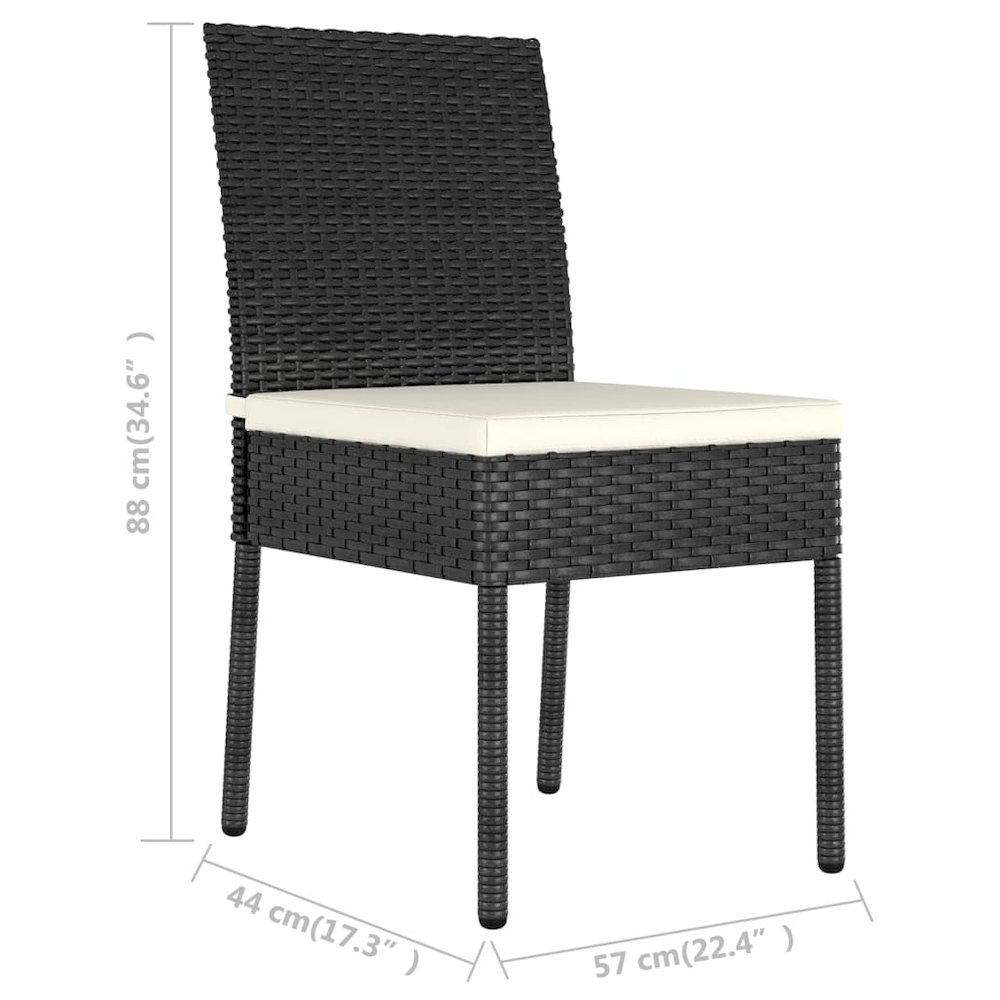 Door Screen Set of 2 Black Poly Rattan Standard Durable. Picture 6