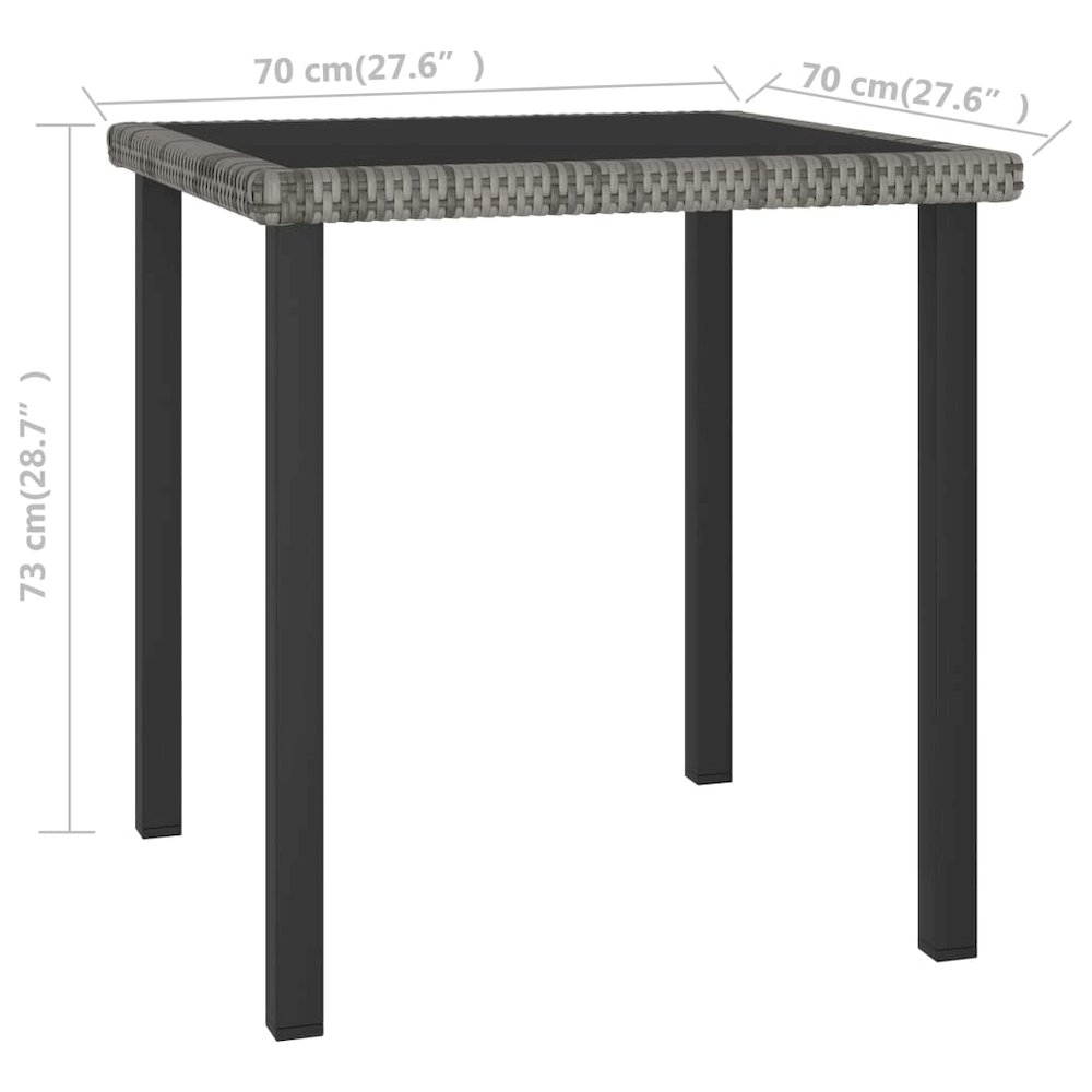 Garden Dining Table Grey. Picture 4