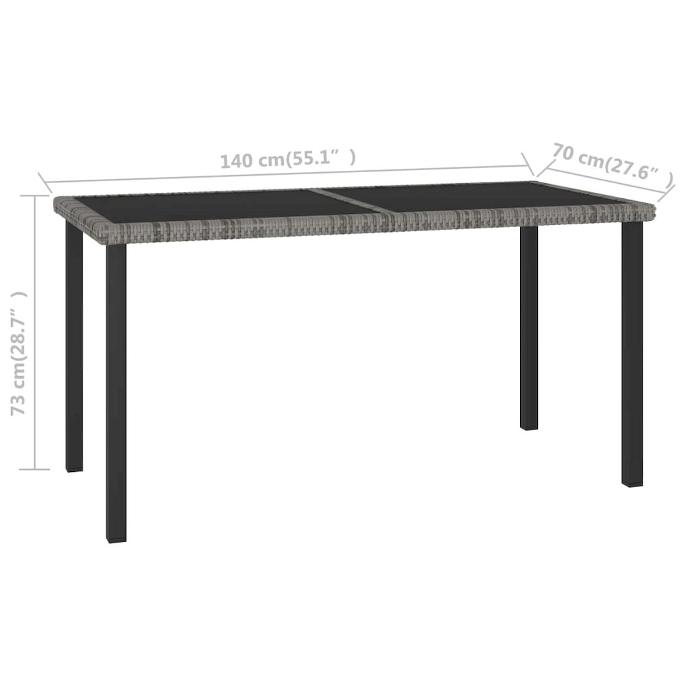Garden Dining Table Grey. Picture 5