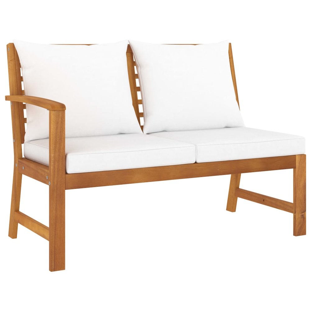 Bookshelf Board Cream Solid Acacia wood, 100% polyester Large. Picture 6