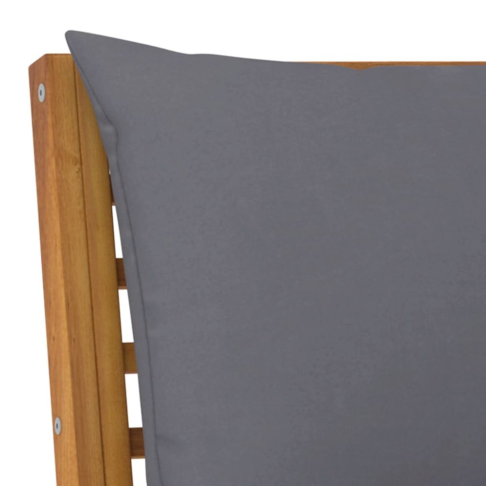 Garden Lounge Set Dark grey cushions. Picture 8