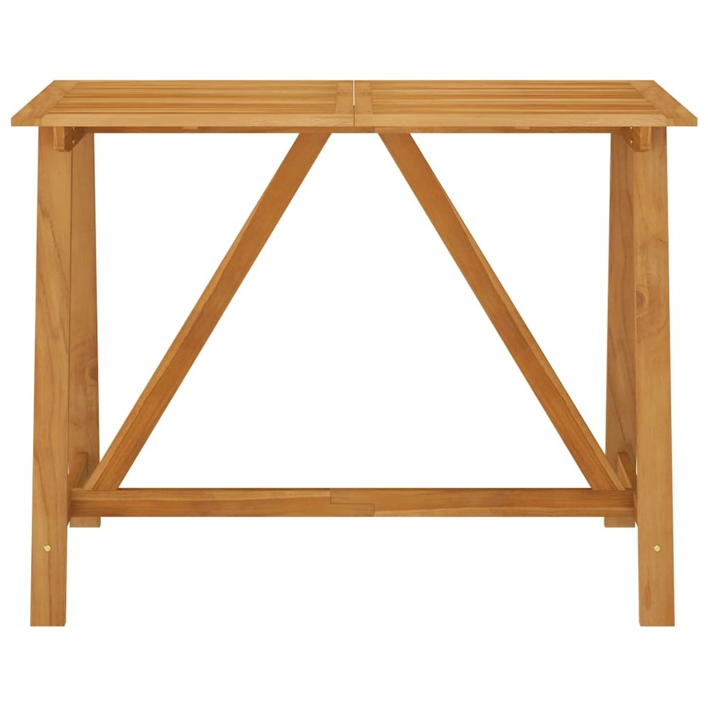 Outdoor Bar Set Natural wood Solid acacia wood Medium Footrest. Picture 10