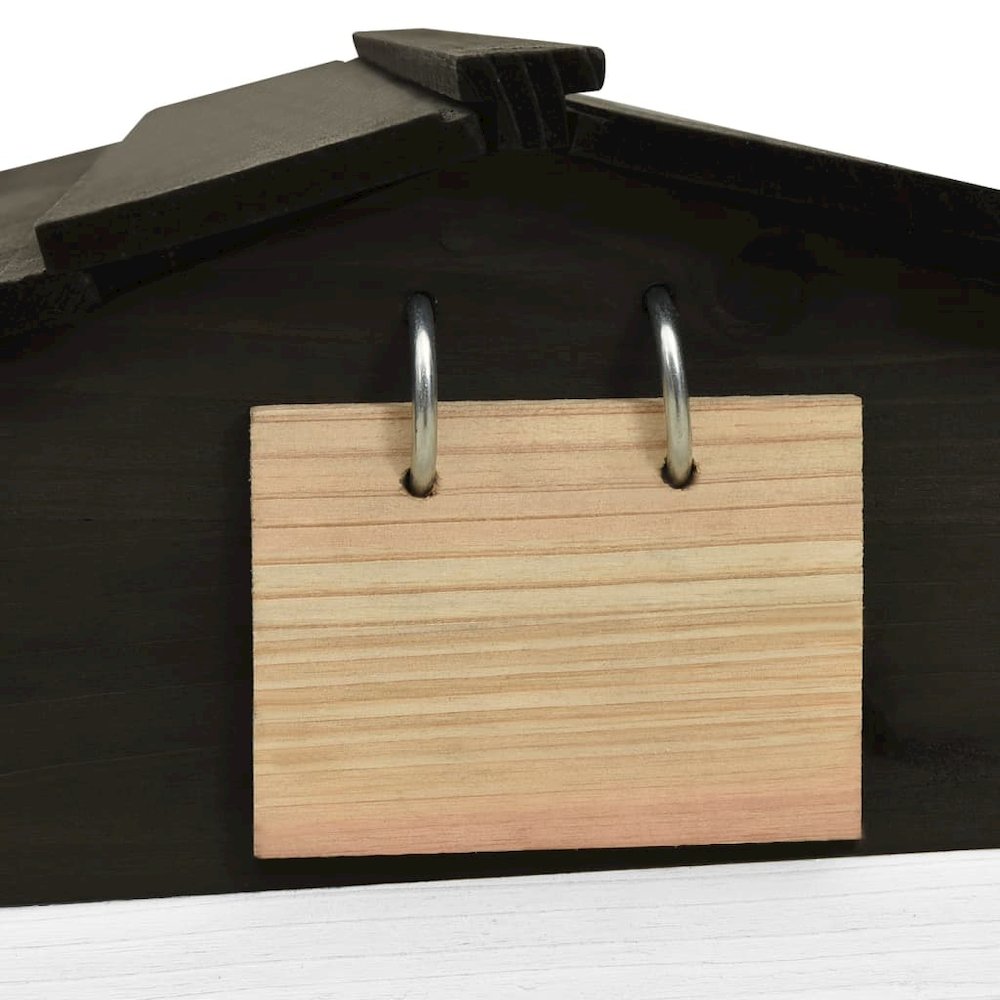 Lawn Mower Garage Black and White Solid Firwood 30.7x29.1x21.3 in. Picture 5