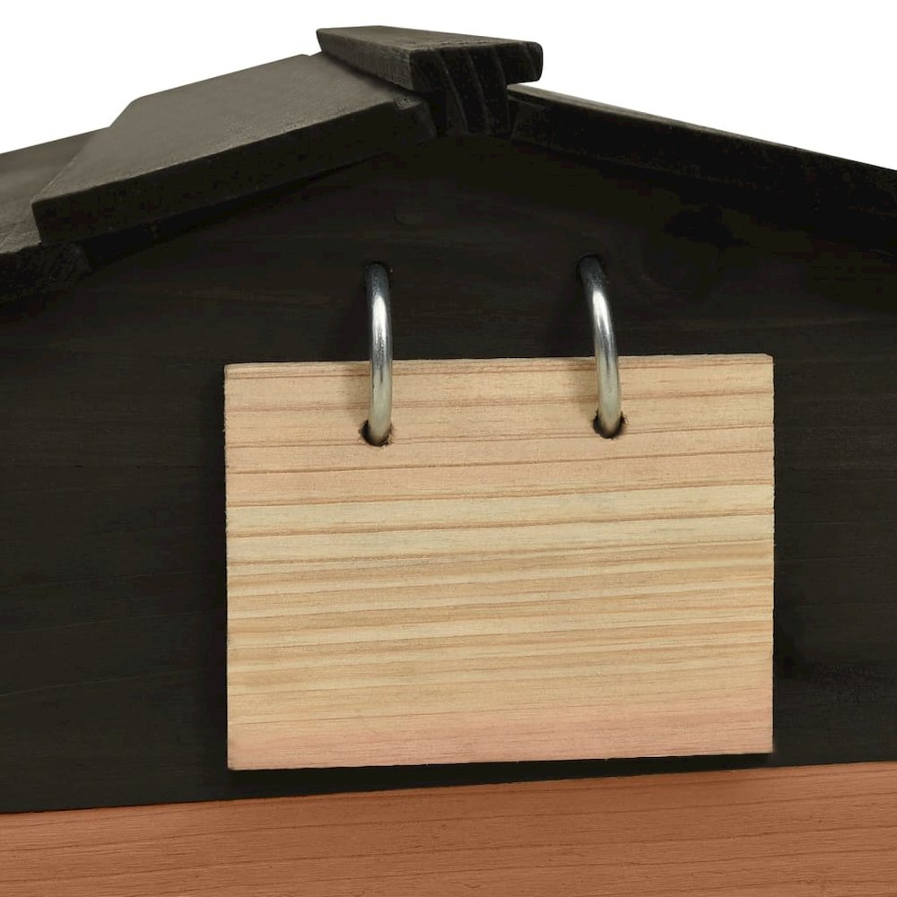 Lawn Mower Garage Black and Brown Solid Firwood Medium Sturdy. Picture 5