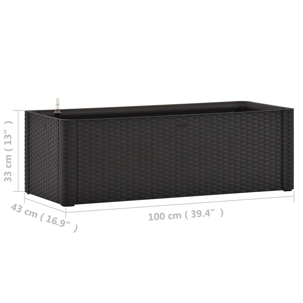 Raised Bed Anthracite Polypropylene 39.4x16.9x13.0 in Raised Bed. Picture 7