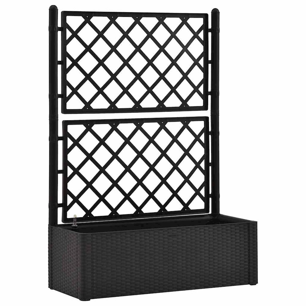 Raised Bed Anthracite Plastic (PP) 39.4 x 16.9 x 55.9 in Planters. Picture 1