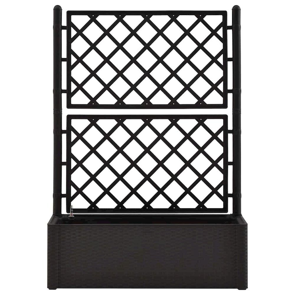 Raised Bed Anthracite Plastic (PP) 39.4 x 16.9 x 55.9 in Planters. Picture 5