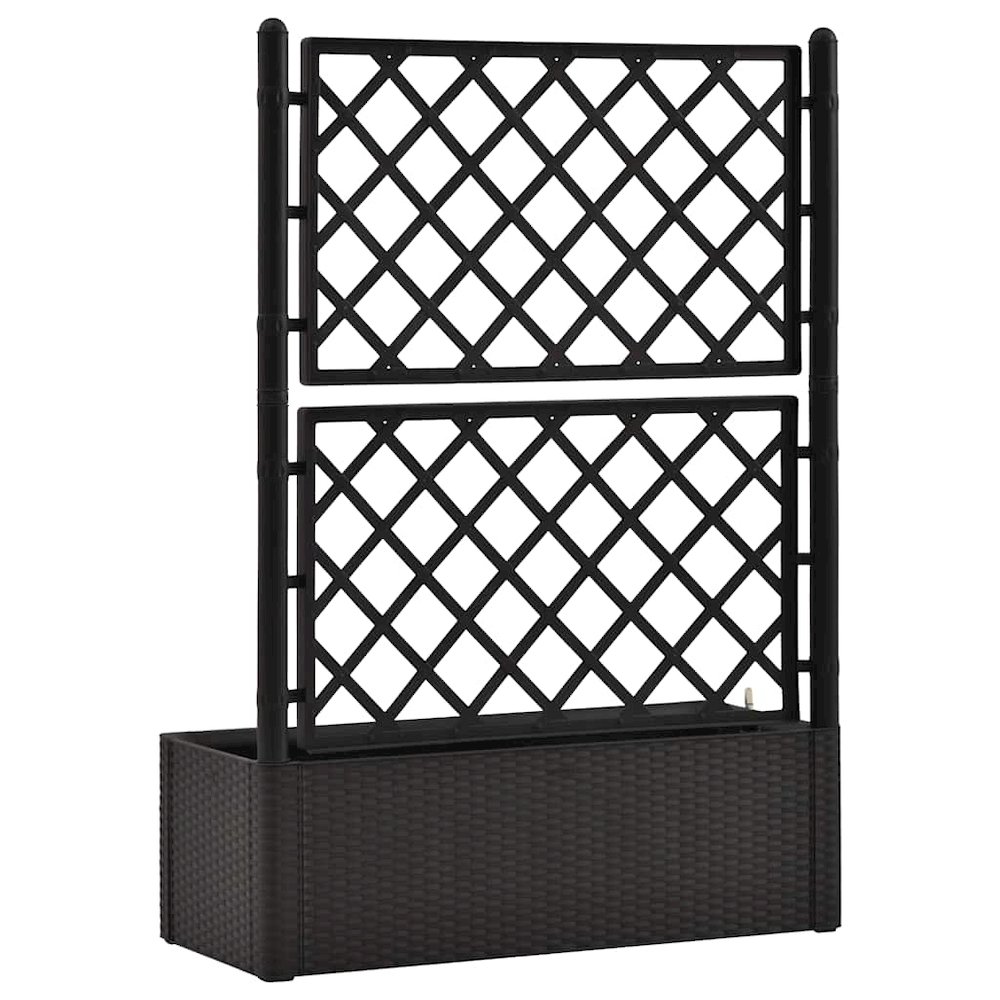 Raised Bed Anthracite Plastic (PP) 39.4 x 16.9 x 55.9 in Planters. Picture 7