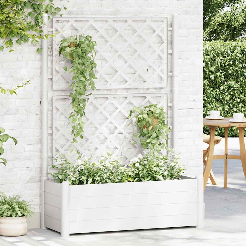 Garden Planter White Polypropylene Large UV-resistant materials. Picture 3