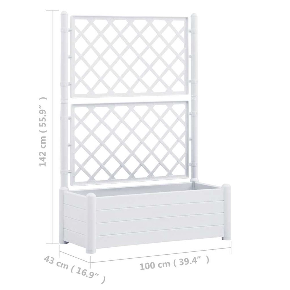 Garden Planter White Polypropylene Large UV-resistant materials. Picture 9