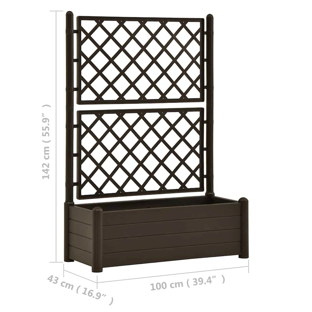 Garden Planter Mocha Polypropylene Large Planters. Picture 9