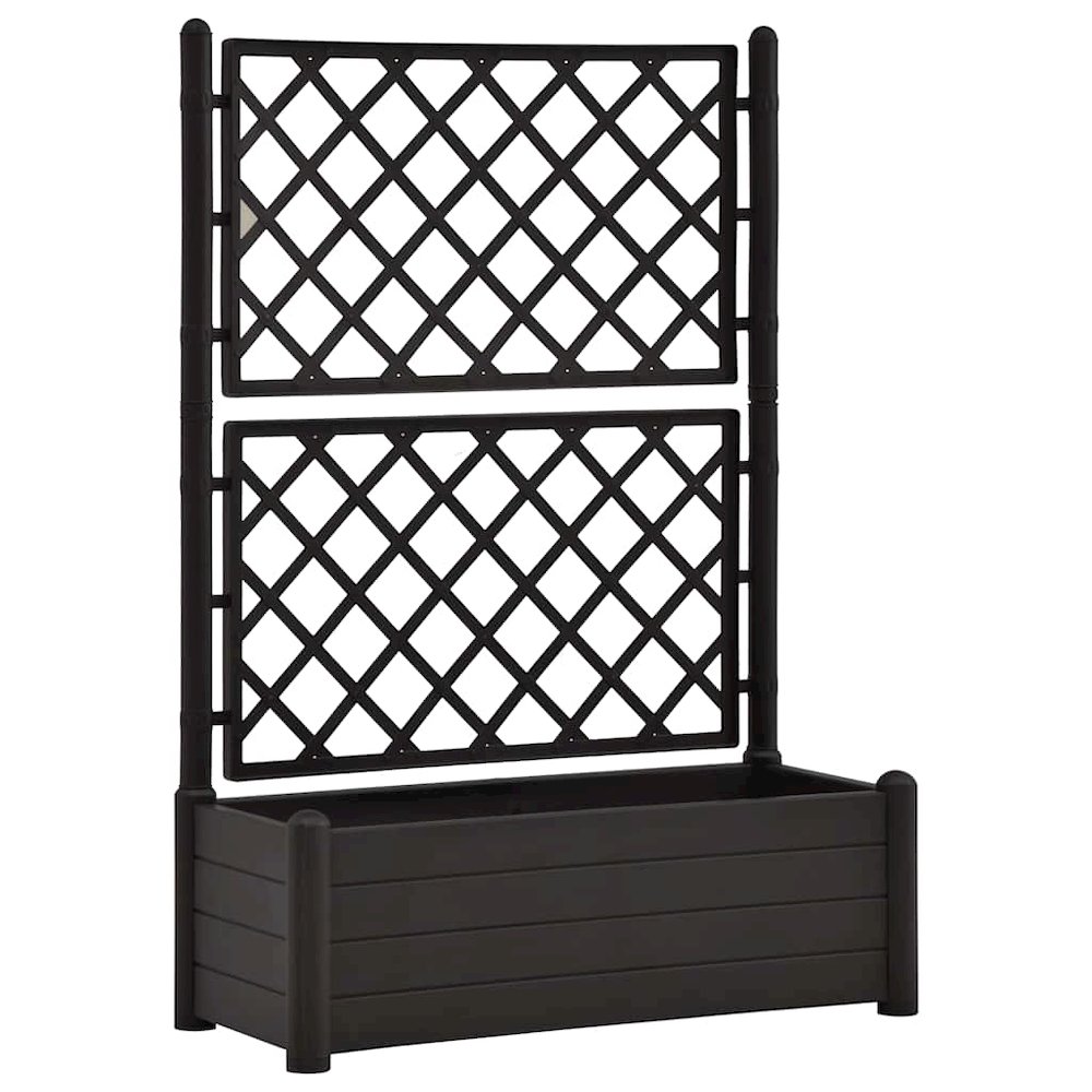 Garden Planter Anthracite PP (polypropylene) Medium Planters. Picture 1