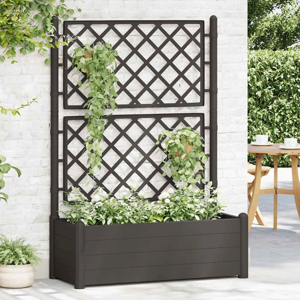 Garden Planter Anthracite PP (polypropylene) Medium Planters. Picture 3